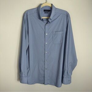 Southern Tide Men's Charleston Button Down Performance Shirt-Blue Plaid-Large